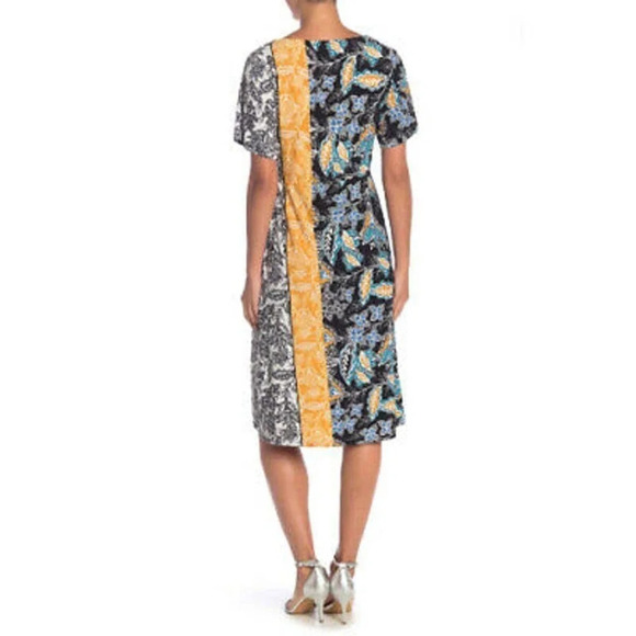 London Times Women’s Tri Color Paisley Midi Dress Plus Size 2X NWT - Picture 2 of 6